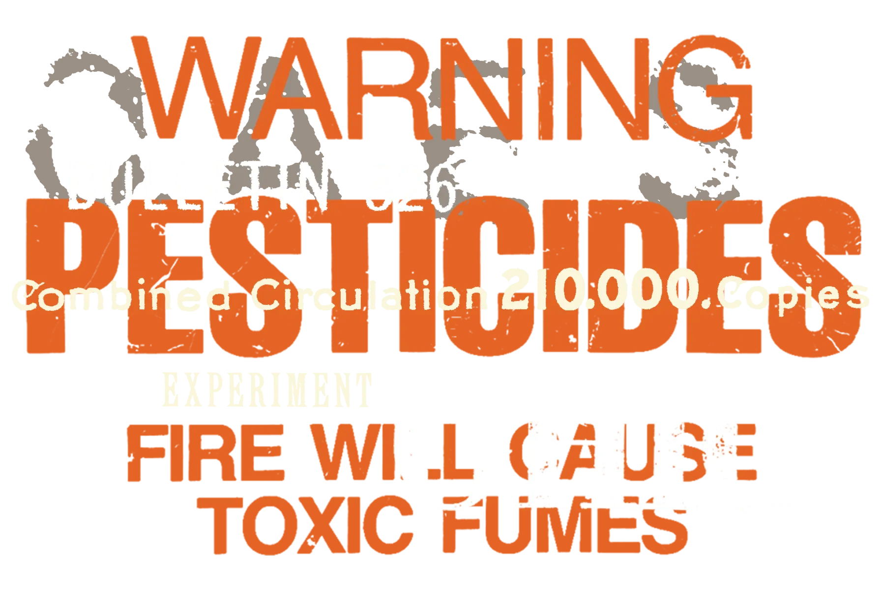 Collage of pesticide warning lettering, including the words Warning, Pesticides, and Ohio